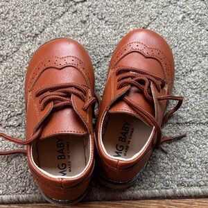 Brown Kids Dress Shoes